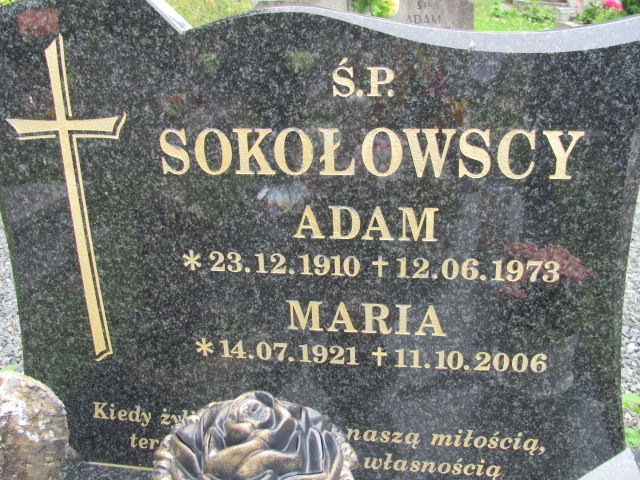 Adam Sokołowski 1910 Kamienna Góra gmina wiejska - Grobonet - Wyszukiwarka osób pochowanych